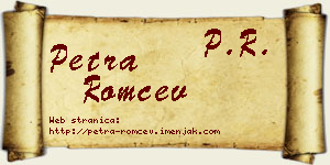 Petra Romčev vizit kartica